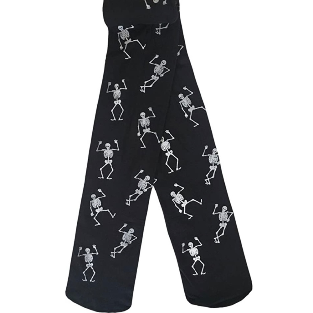 Glow In The Dark 💡Skeleton Baby Girl Tights 12-24 Months-by Country Kids